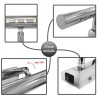 3W - 5W - 7W - luz de parede LED - lâmpada de aço inoxidável com interruptor - 25 cm - 40 cm - 55 cm