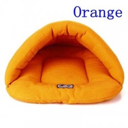 Soft polar fleece bed - small kennel house for dogs / cats
