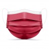 Mouth / face protective face mask - disposable - anti-bacterial - red - 10 - 100 pieces