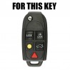 Silicone car key case - Volvo - XC90 - S80 - XC70 - S60 - V70