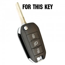Silicone key fob cover case - Peugeot - 3008 - 208 - 308 - RCZ - 508 - 408