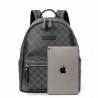 POLO - vintage leather backpack - plaid design