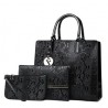 Fashionable leather snake pattern - shoulder / crossbody bag - 3 pieces