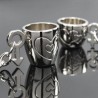Engraved heart cups - keychain for couples - 2 pieces