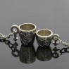 Engraved heart cups - keychain for couples - 2 pieces
