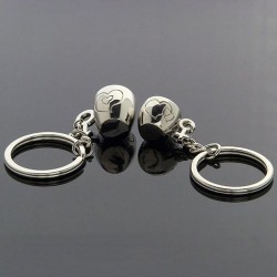 Engraved heart cups - keychain for couples - 2 pieces