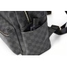 POLO - vintage leather backpack - plaid design