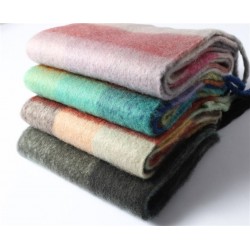 Colorful cashmere shawl with tassels - large - plaid / stripesScarves