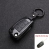 Silicone / carbon fiber - car key cover case with keychain - Audi - A3 - A4 - A5 - C5 - C6 - 8L - 8P