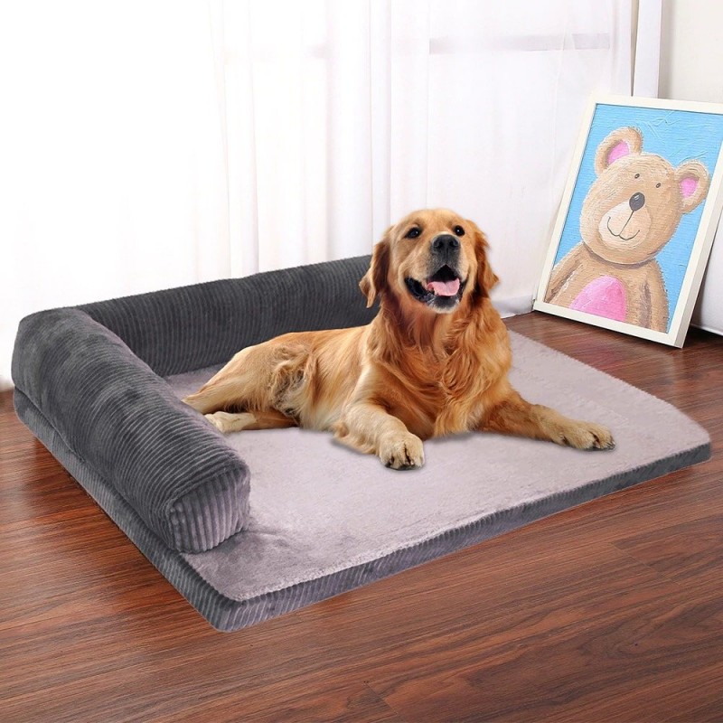 L-shaped pets bed - soft sleeping mat