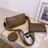 Leather handbag - crossbody - small clutch bag - detachable design - 3 pieces set