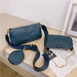 Leather handbag - crossbody - small clutch bag - detachable design - 3 pieces set