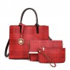 Leather shoulder bag - crossbody - small clutch bag - 3 pieces set