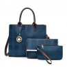 Leather shoulder bag - crossbody - small clutch bag - 3 pieces set