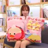 Plush pillow with 8 small ducklings ballsPillows