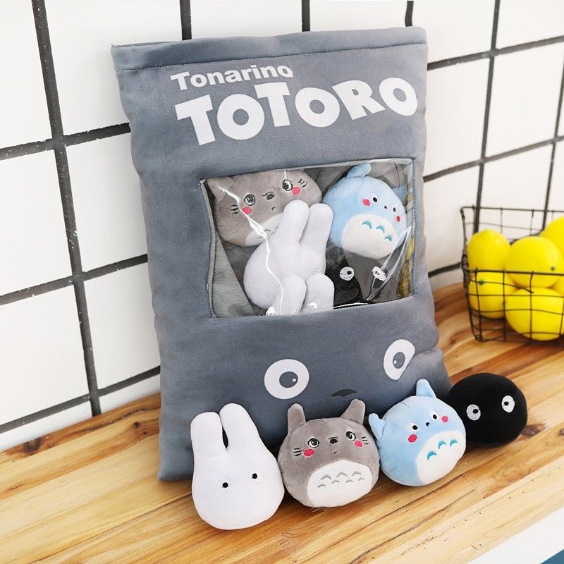 Totoro pillow with soft small plush toys inside - 8 piecesCuddly toys