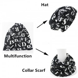 Multifunctional beanie - scarf - design with letters - unisexHats & Caps