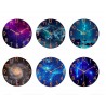 Fashionable glass wall clock - quartz - creative marble designClocks