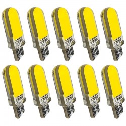 T10 - W5W - silicone case - COB LED bulbs - 10 pieces