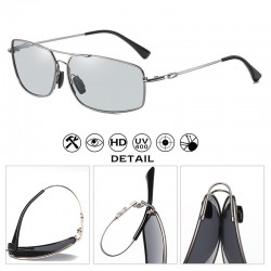 Photochromic metal sunglasses - polarized - day / night driving - UV 400