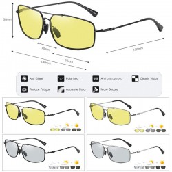 Photochromic metal sunglasses - polarized - day / night driving - UV 400