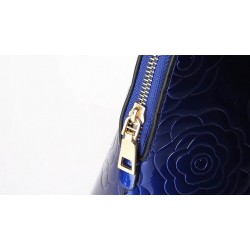 Leather handbag - crossbody - small purse - flowers print - 3 pieces set