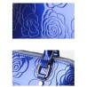 Leather handbag - crossbody - small purse - flowers print - 3 pieces set