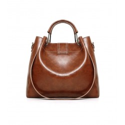 Elegant leather handbag - crossbody - small clutch bag - 3 pieces set