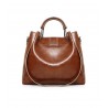 Elegant leather handbag - crossbody - small clutch bag - 3 pieces set