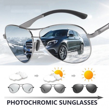 Classic sunglasses - photochromic - polarized - anti-glare - safe for night driving - UV400