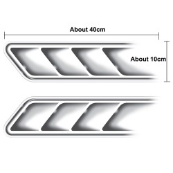 3D side vents - car sticker - 2 pieces