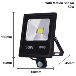 10W - 30W - 50W - 220V - LED floodlight - waterproof reflector - motion sensorFloodlights