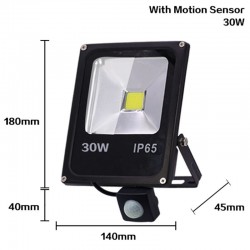 10W - 30W - 50W - 220V - LED floodlight - waterproof reflector - motion sensorFloodlights