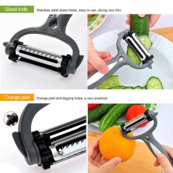 Multifunctional vegetable / fruit peeler - grater - slicer - 360 degree rotatable