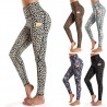 Fitness - Yoga - leggings with pockets - compressed - sweat-absorbent - high waist - leopard print