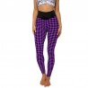 Stretchy long leggings - slimming - with lattice print - fitness - yoga