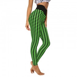 Stretchy long leggings - slimming - with lattice print - fitness - yoga