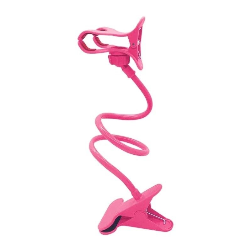Flexible phone holder - adjustable - with clip