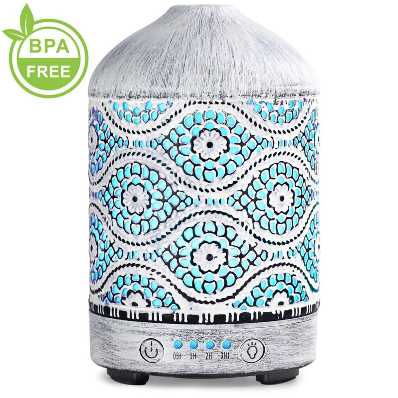 Air humidifier - essential oils diffuser - metal night lamp - 100ml
