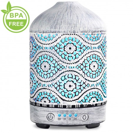 Air humidifier - essential oils diffuser - metal night lamp - 100ml