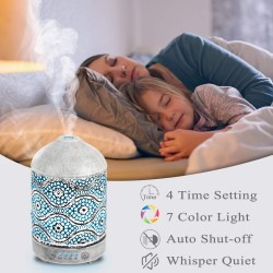 Air humidifier - essential oils diffuser - metal night lamp - 100ml