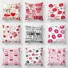 Valentine's Day - lips - hearts - day - cushion cover - 45 * 45cmCushion covers
