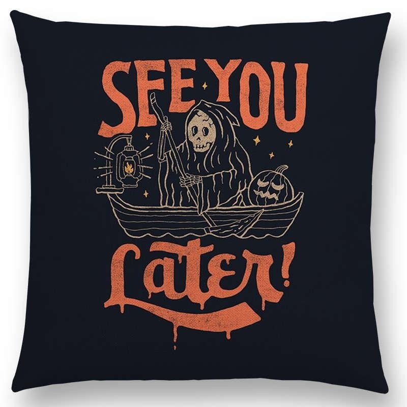 Funny cartoon words / letters - cushion cover - 45 * 45 cm