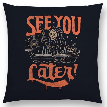 Funny cartoon words / letters - cushion cover - 45 * 45 cm