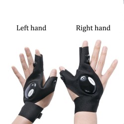 Glove with torch - night car repair
