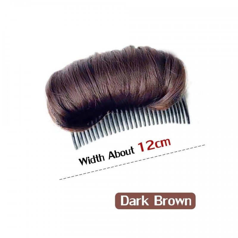 Synthetic hair - invisible volumising pad - comb with wig