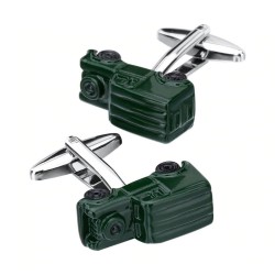 Green car model - cufflinks - 2 pieces