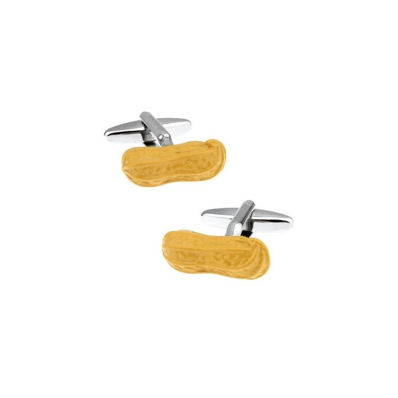 Yellow peanuts - cufflinks - 2 pieces