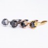 Luxurious cufflinks with black crystal - 2 pieces