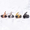Luxurious cufflinks with black crystal - 2 pieces